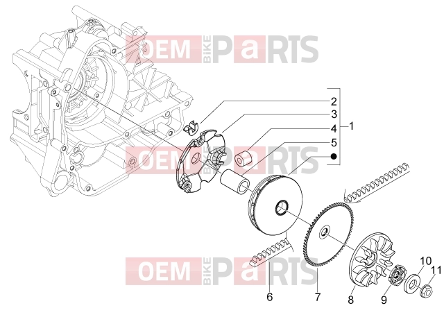 PIAGGIO Typhoon 50 4T 4V E2 (USA, CA) Engine » Driving pulley