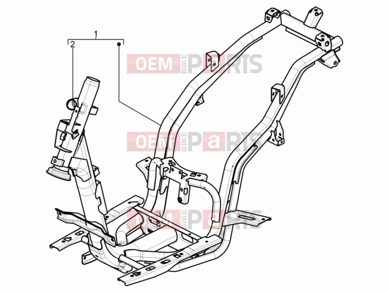 PIAGGIO Typhoon 50 4T 4V E2 (USA, CA) Frame - Plastic parts - Coachwork » Frame/bodywork