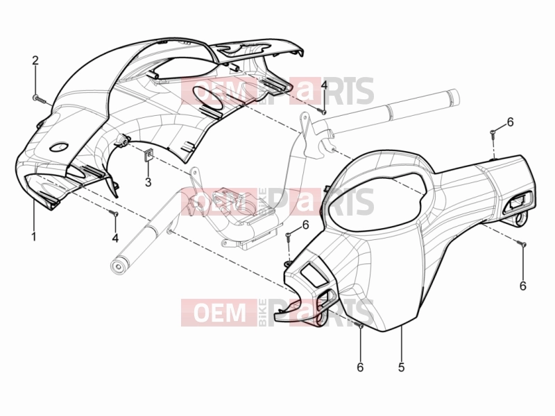 PIAGGIO Typhoon 50 4T 4V E2 (USA, CA) Handlebars/Steering » Handlebars coverages