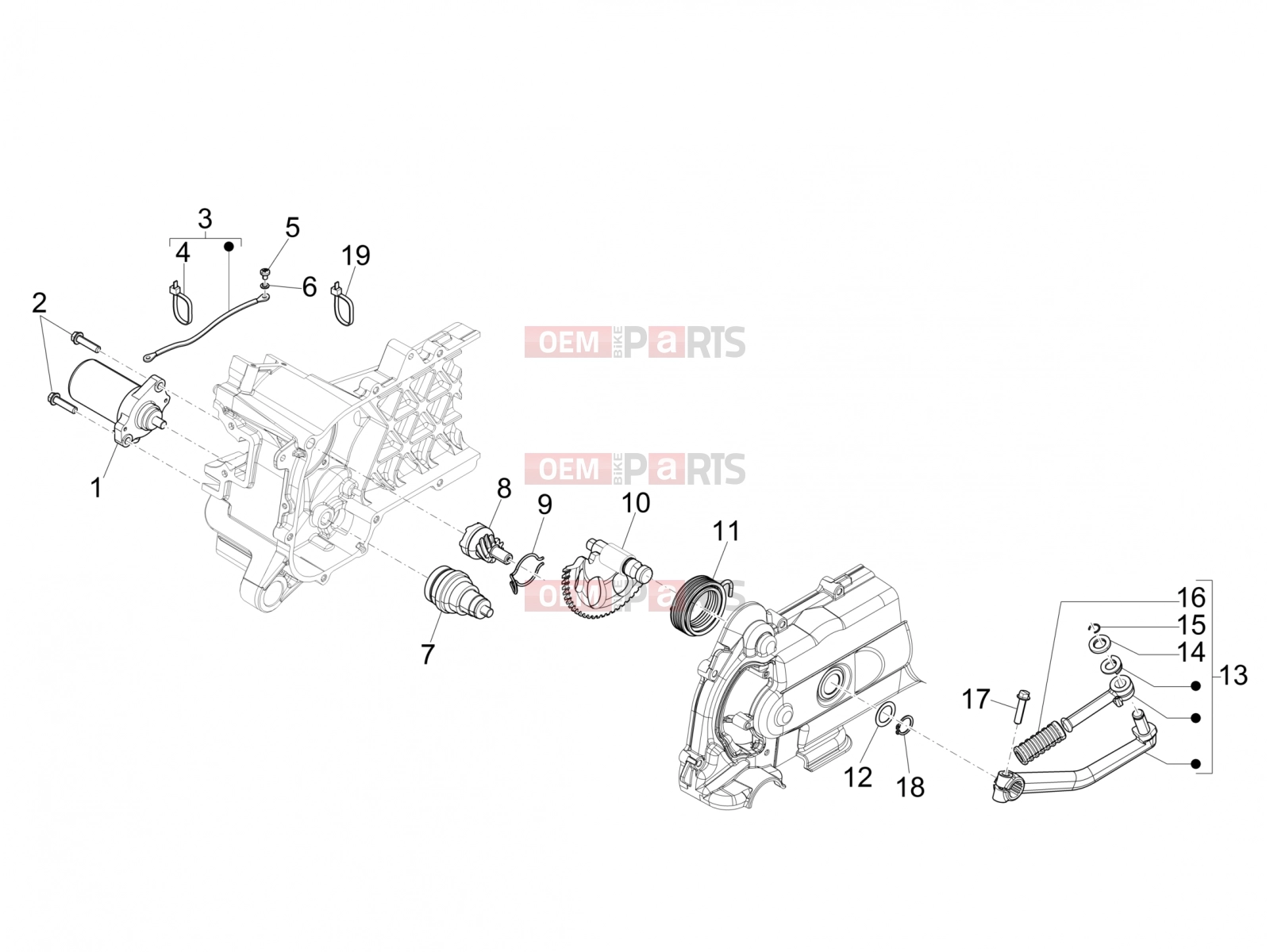 PIAGGIO Typhoon 50 4T 4V E2 (USA, CA) Engine » Stater - Electric starter