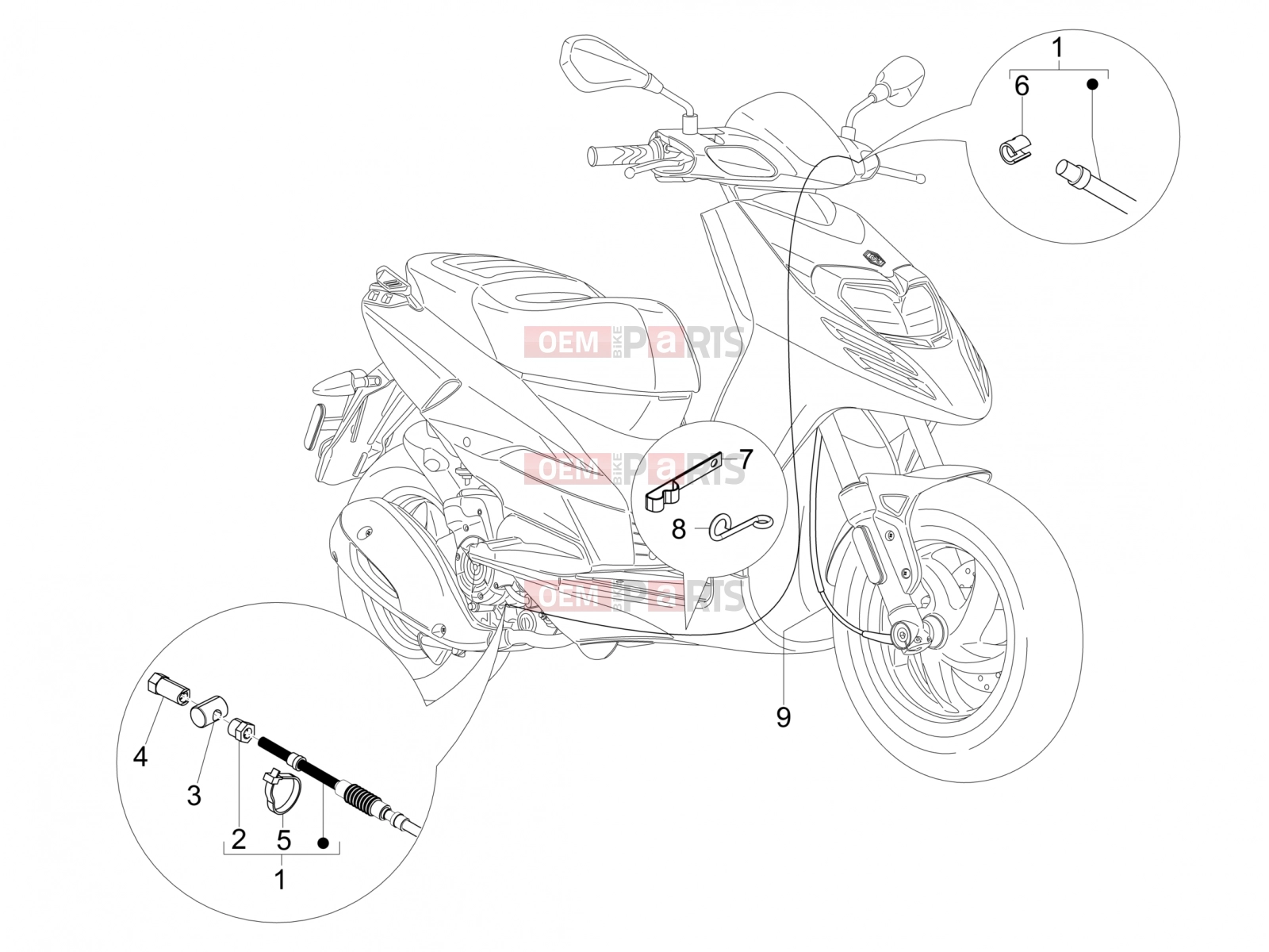 PIAGGIO Typhoon 50 4T 4V E2 (USA, CA) Braking system - Transmissions » Transmissions