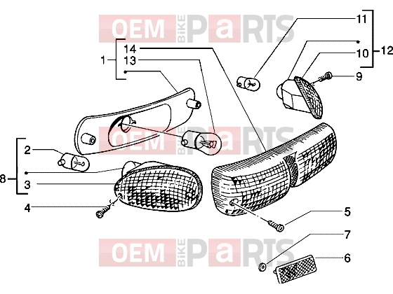 PIAGGIO Electrical system » Rear tail lamp