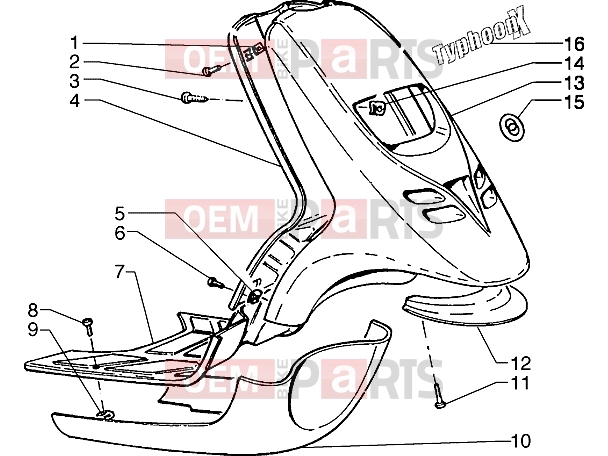 PIAGGIO Chassis » Front shield-Footboard-Spoiler