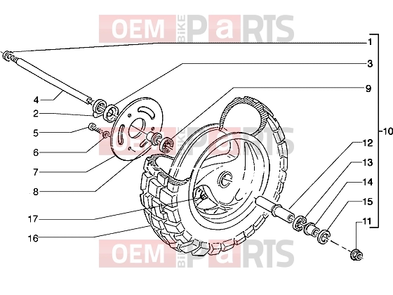 PIAGGIO Suspensions-Wheels » Front wheel