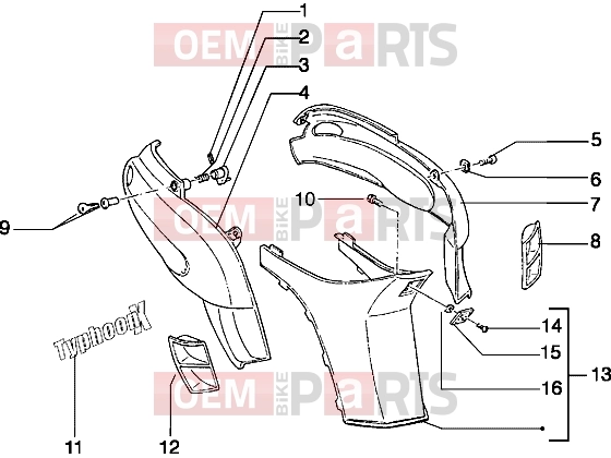 PIAGGIO Chassis » Side covers