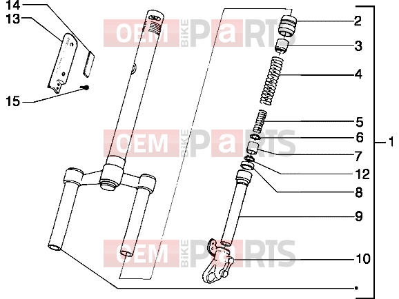 PIAGGIO Suspensions-Wheels » Steering column