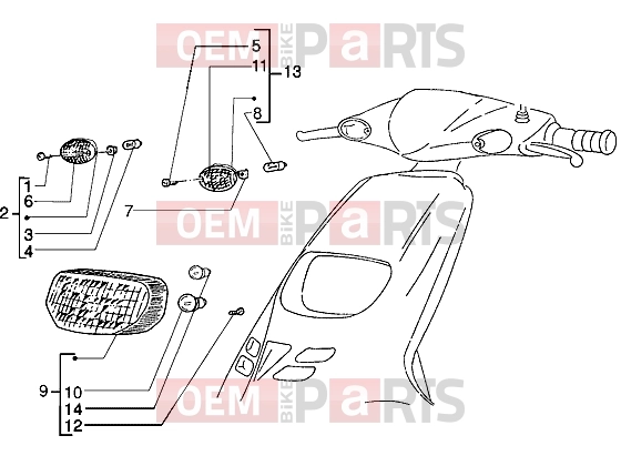 PIAGGIO Electrical system » Headlamp