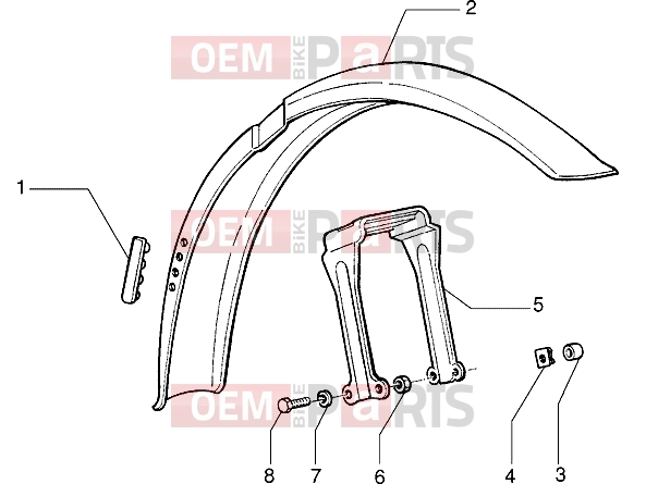 PIAGGIO Chassis » Front mudguard