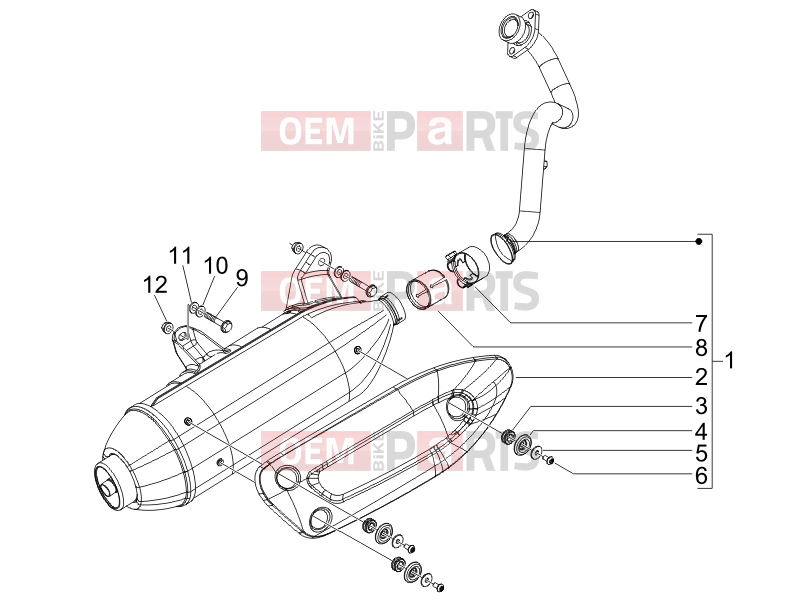 PIAGGIO X Evo 125 Engine » Silencer