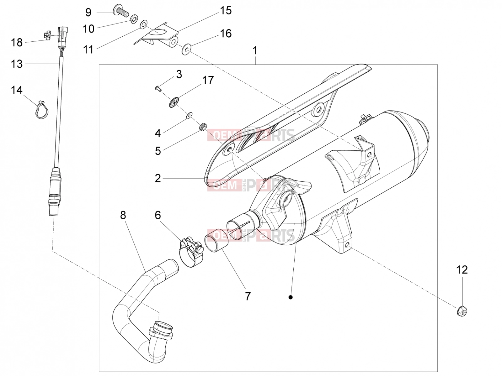 PIAGGIO X10 125 4V I.E. Engine » Silencer