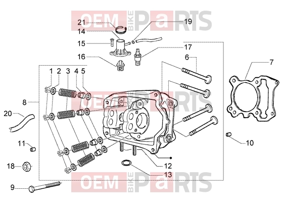 PIAGGIO Engine » HEAD-VALVES