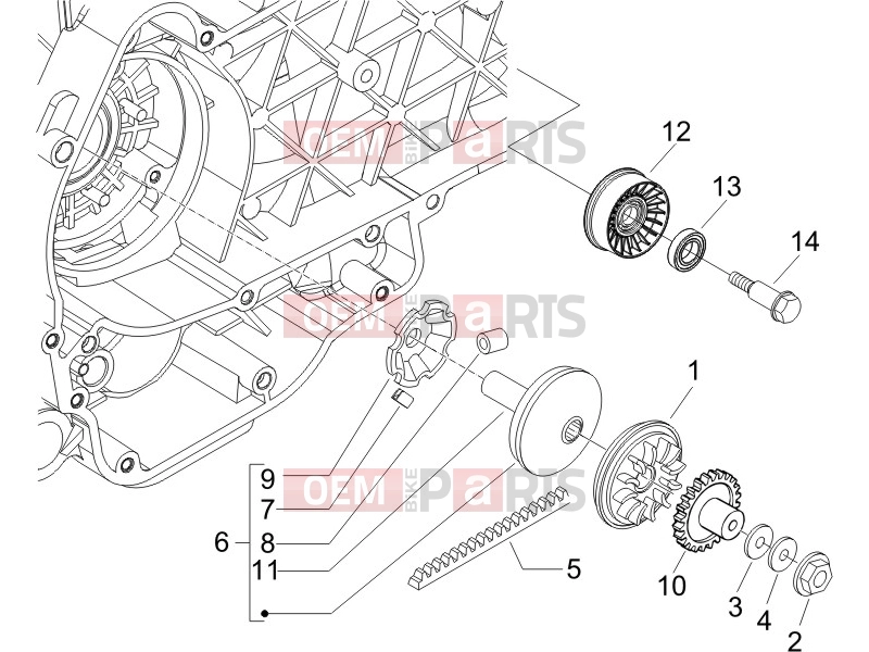 PIAGGIO X8 200 Engine » Driving pulley