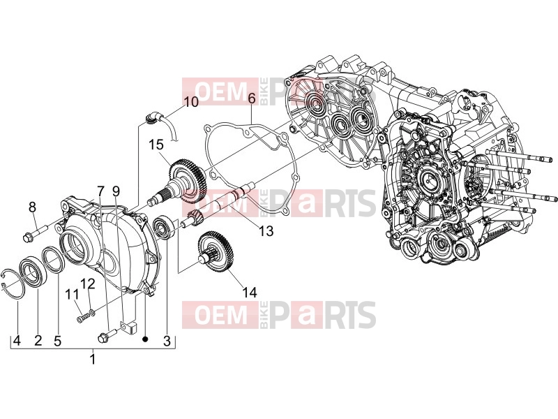 PIAGGIO X8 250 ie Engine » Reduction unit