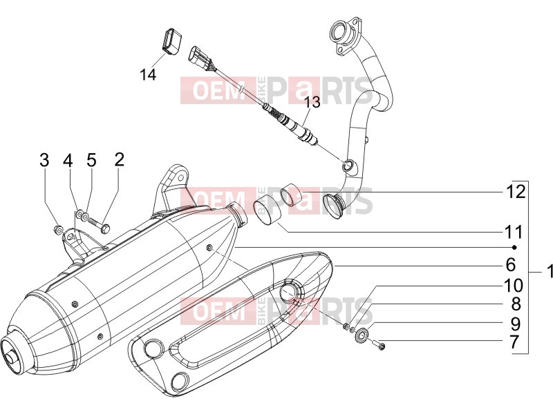 PIAGGIO X8 250 ie Engine » Silencer
