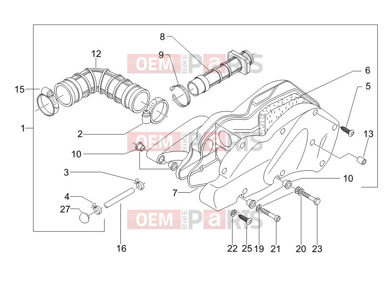 PIAGGIO X8 400 ie Engine » Air filter