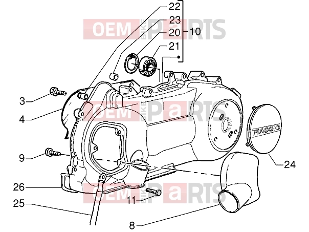 PIAGGIO Engine » Crankcase cooling