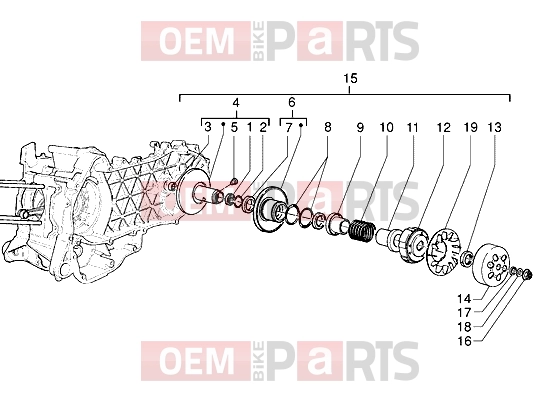 PIAGGIO Engine » Driven pulley