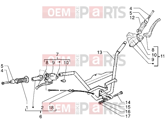 PIAGGIO Handlebars » Handlebars-Master cylinder