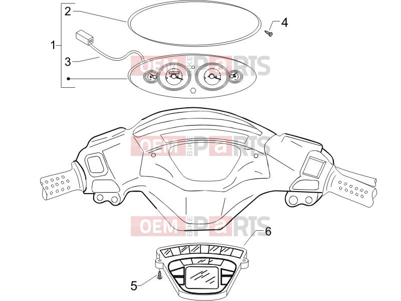 PIAGGIO X9 125 Evolution Handlebars/Steering » Meter combination - Cruscotto