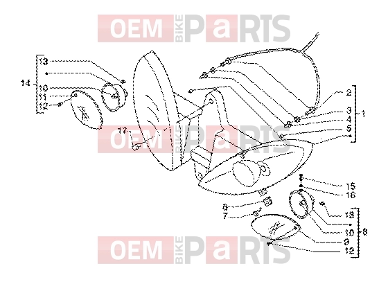 PIAGGIO Electrical system » Front lights