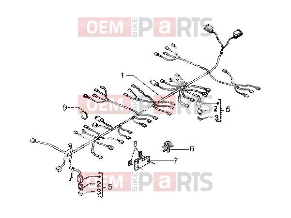 PIAGGIO Electrical system » Main cables unit