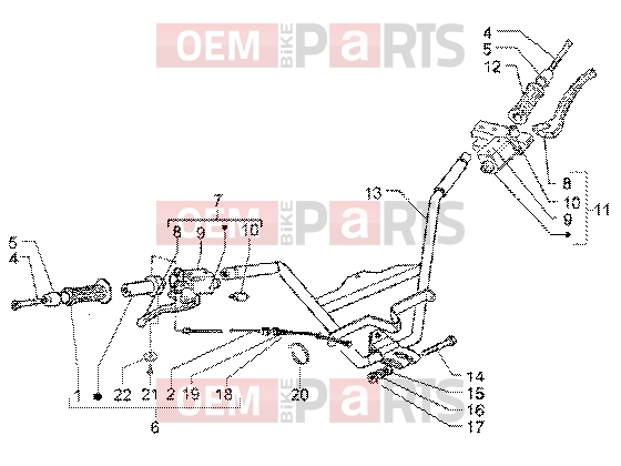 PIAGGIO Handlebars » Handlebar-brake pump