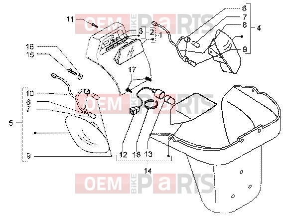 PIAGGIO Electrical system » Rear lights
