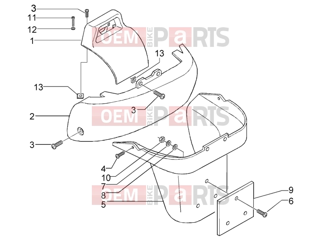 PIAGGIO Chassis » Rear coverings