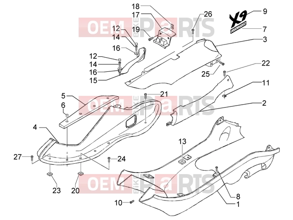 PIAGGIO Chassis » Side coverings-spoiler