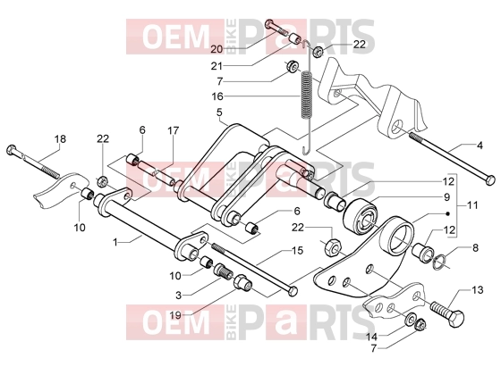 PIAGGIO Chassis » Swinging arm