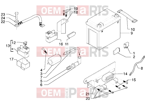 PIAGGIO Electrical system » Battery