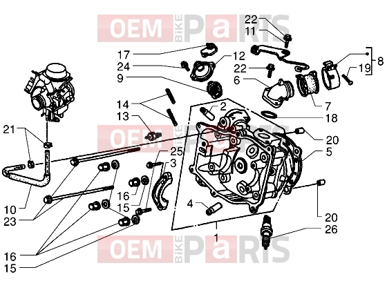 PIAGGIO Engine » Cylinder head
