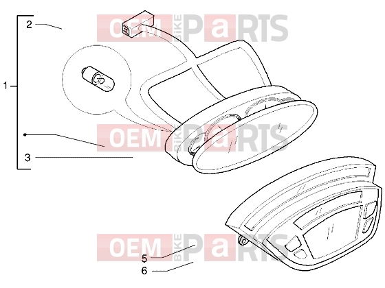 PIAGGIO Handlebars » Instrument unit