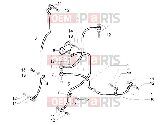PIAGGIO Chassis » Brake pipes