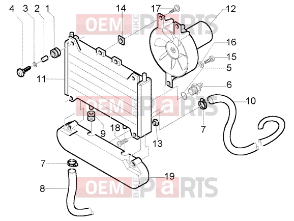 PIAGGIO Chassis » Coolant radiator
