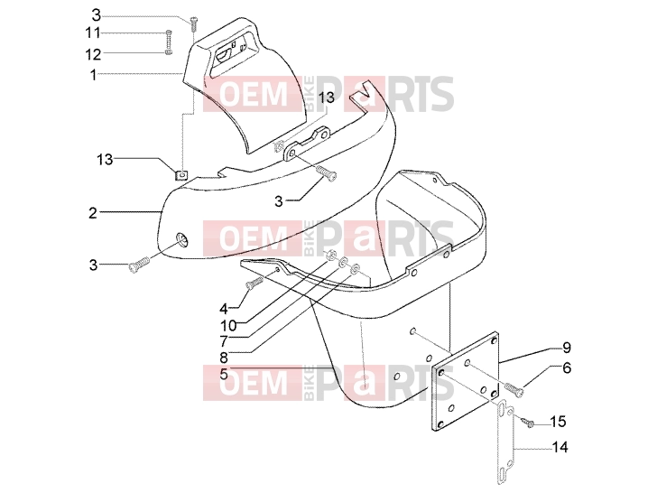 PIAGGIO Chassis » Rear coverings
