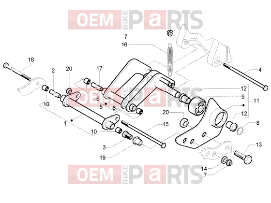 PIAGGIO Chassis » Swinging arm