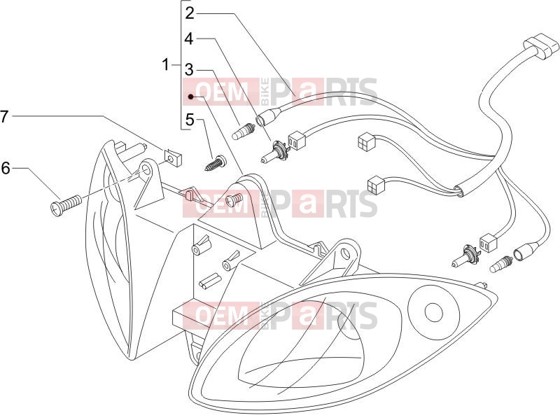 PIAGGIO X9 250 Evolution Electrical system » Front headlamps - Turn signal lamps