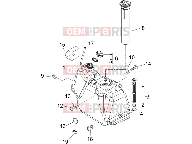 PIAGGIO X9 250 Evolution Frame - Plastic parts - Coachwork » Fuel tank