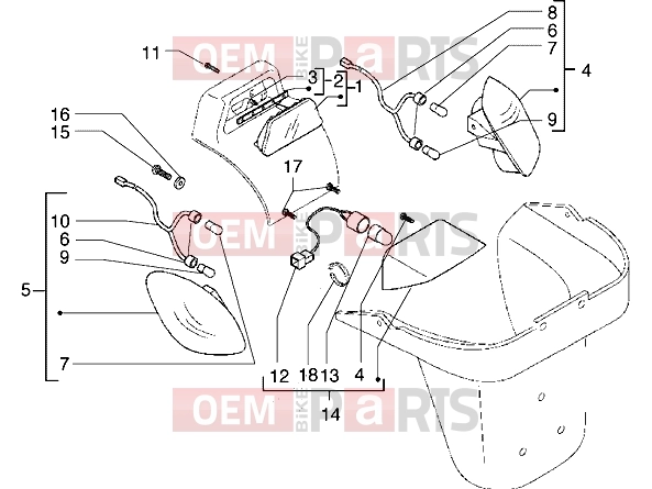 PIAGGIO Electrical system » Tail lamps