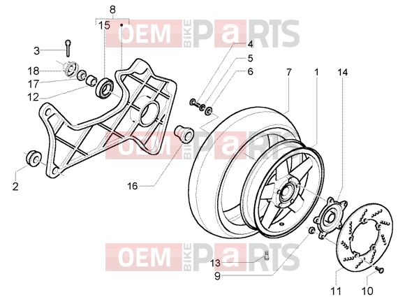 PIAGGIO Suspensions-Wheels » Rear Wheel