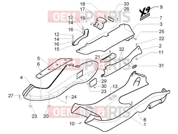 PIAGGIO Chassis » Side Coverings-Spoiler