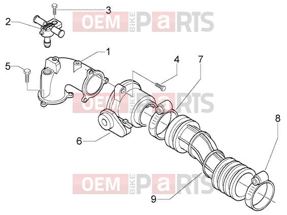 PIAGGIO Engine » Union pipe-throttle body-injector