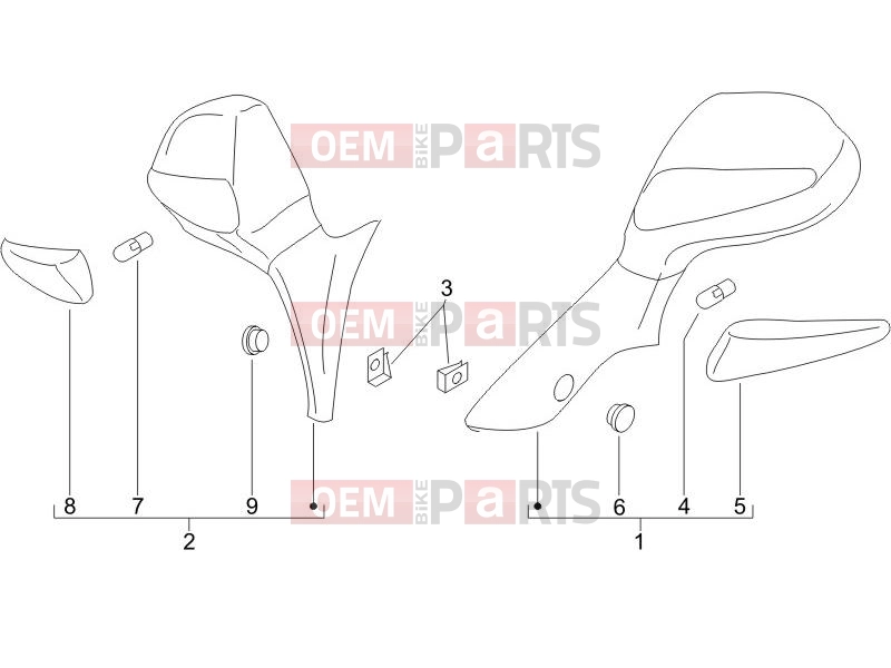 PIAGGIO X9 500 Evolution ABS Frame - Plastic parts - Coachwork » Driving mirror/s