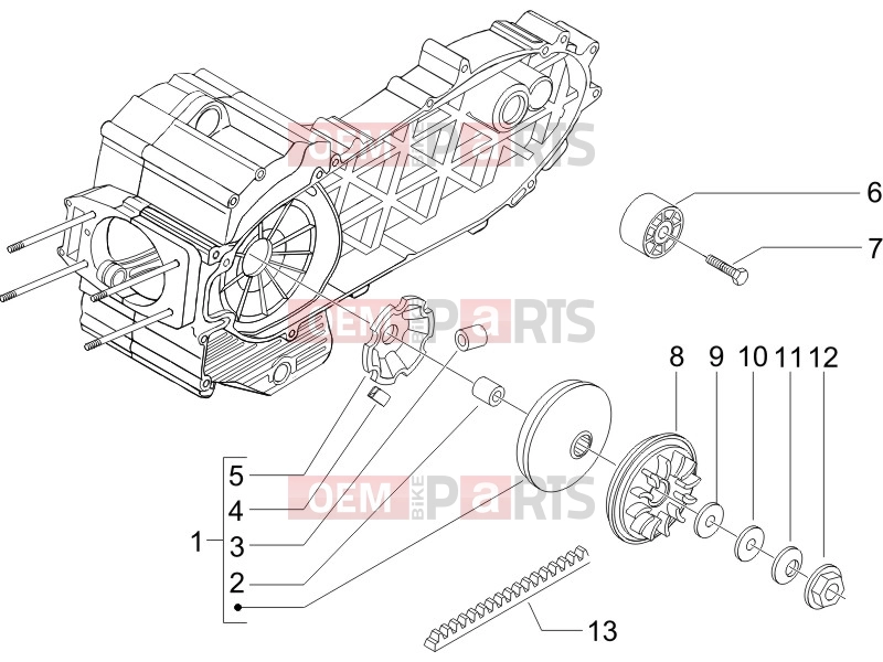 PIAGGIO X9 500 Evolution (USA) Engine » Driving pulley