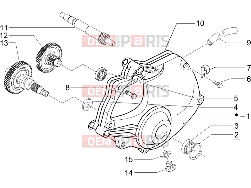 PIAGGIO X9 500 Evolution (USA) Engine » Reduction unit
