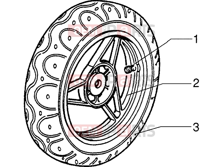 PIAGGIO Suspensions-Wheels » Front wheel