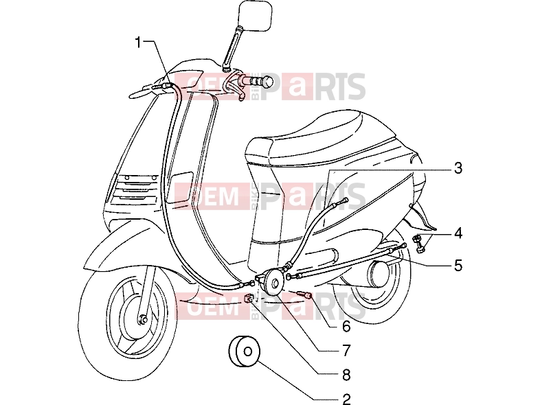 PIAGGIO bowdenek » bowdenek