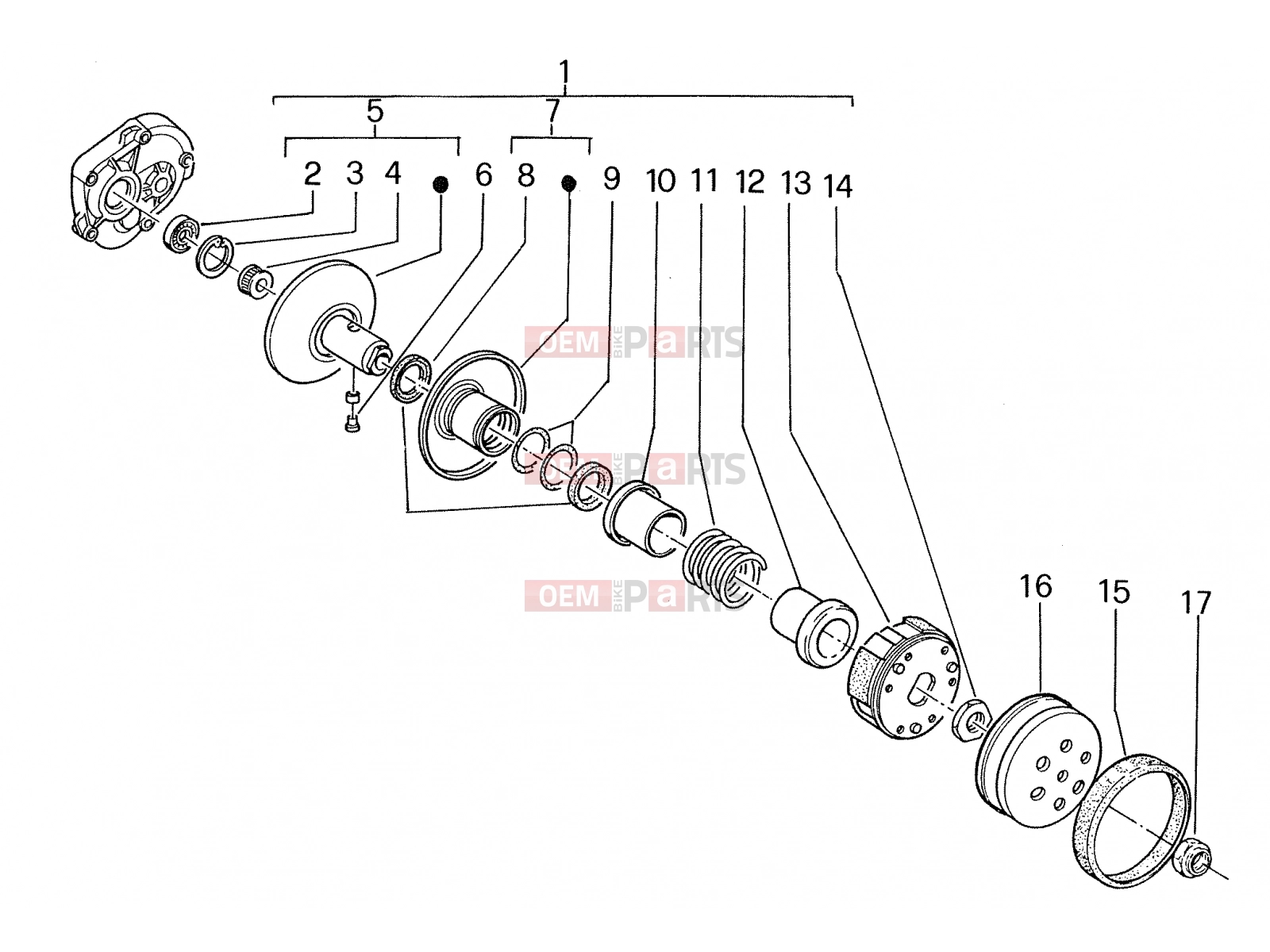 PIAGGIO Engine » Driven pulley shaft