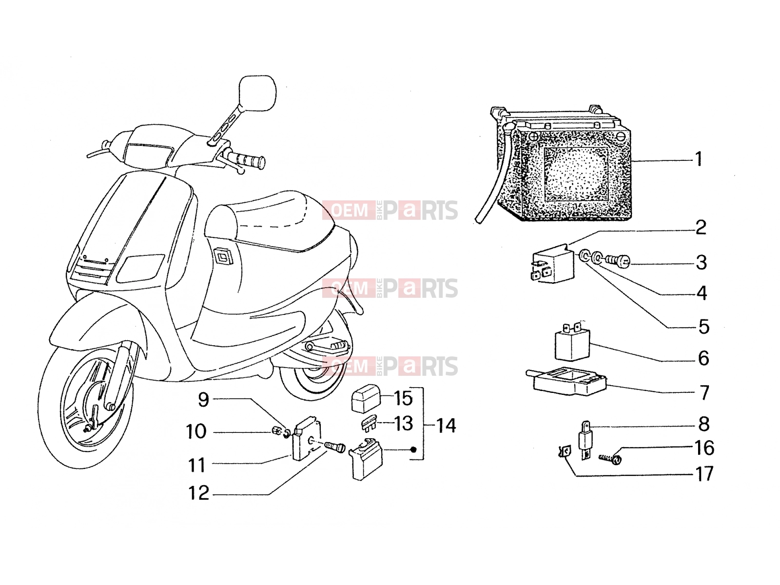 PIAGGIO Electrical system » Electrical systems